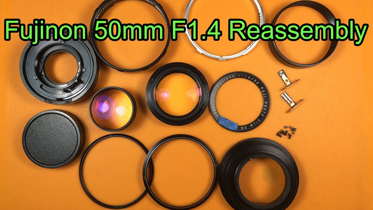 Reassembly of Fujinon 50mm F1.4 lens (M42) - YouTube