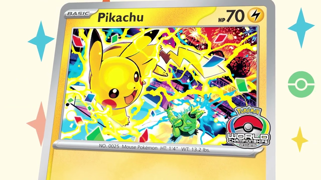 Pikachu Promo Card Reveal | Pokémon 2025 World Championships - YouTube