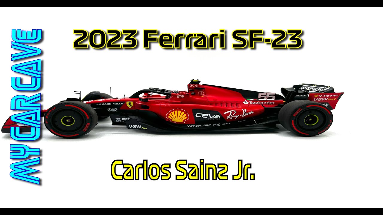 2023 Ferrari SF-23 driven by Carlos Sainz Jr in 1/18th by BBR