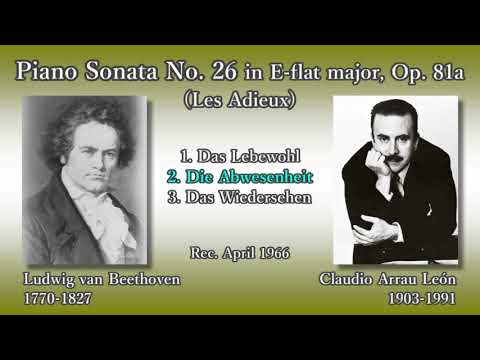 Beethoven: Piano Sonata No. 26, Arrau (1966) ベートーヴェン ピアノ