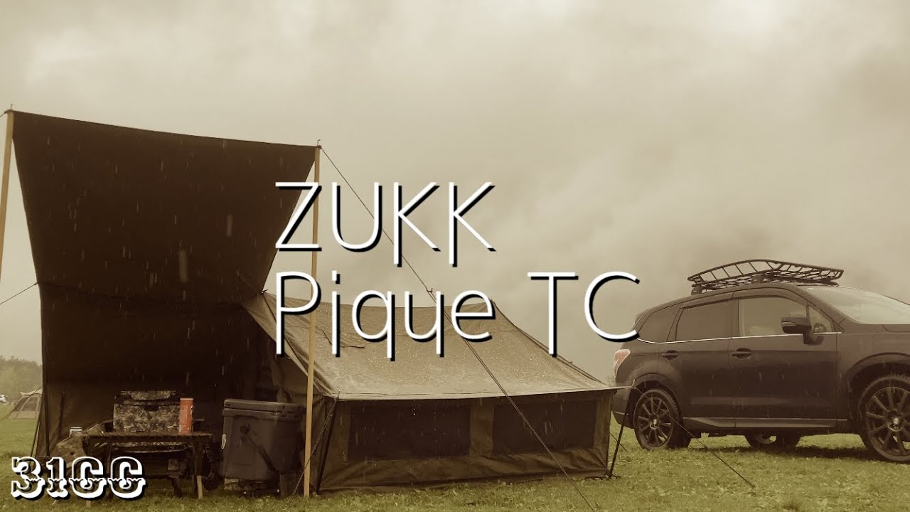 ソロキャンプ】新幕なのに嵐/ふもとっぱらでズックのピケTC新幕