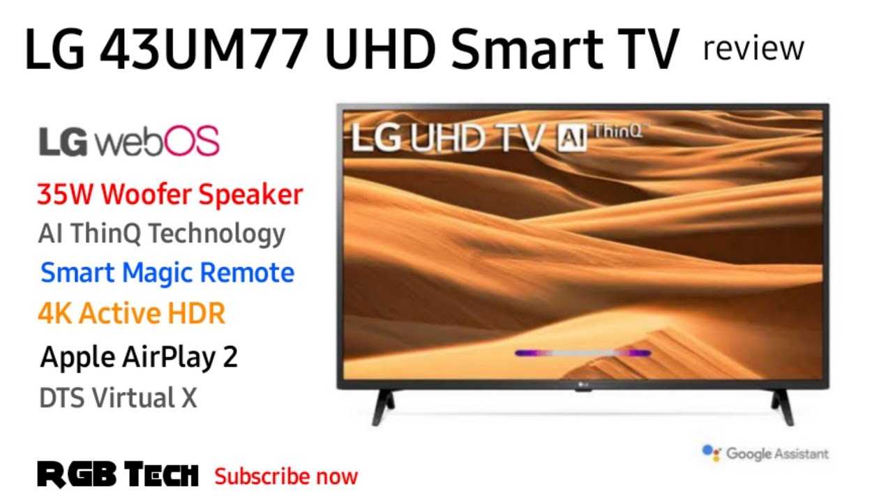 LG UHD 4K Smart LED TV 43inch | LG 43UM77 TV | Unboxing Review