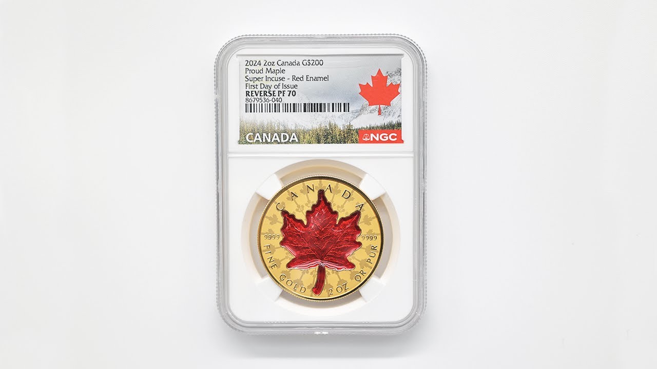 日本独占販売 2024 カナダ エリザベス2世 メイプルリーフ 200カナダ