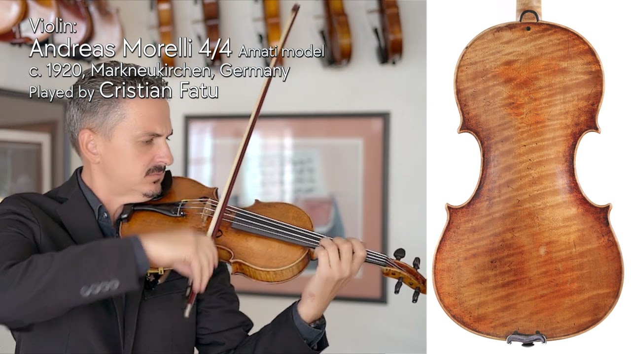 Andreas Morelli 4/4 violin, c. 1920, Markneukirchen, Germany