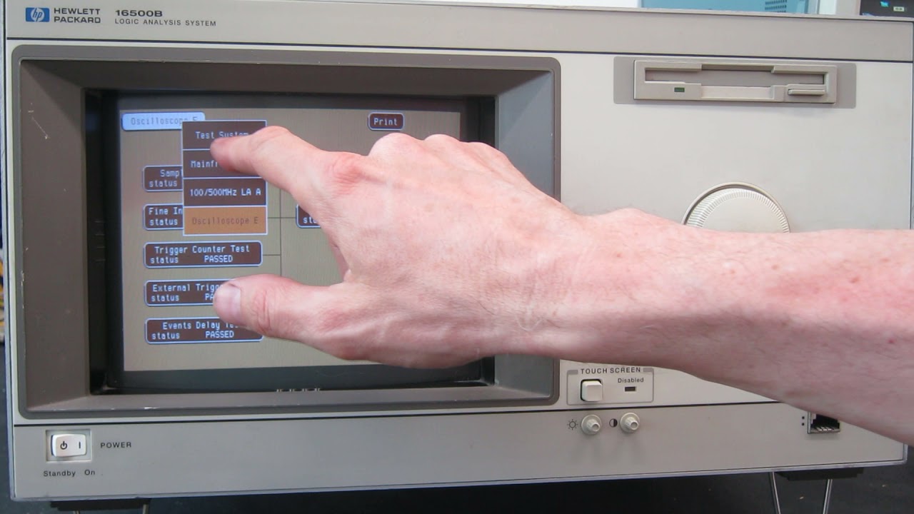 HP 16500B logic analyzer 96 channel 16550A with 16530A 16531A
