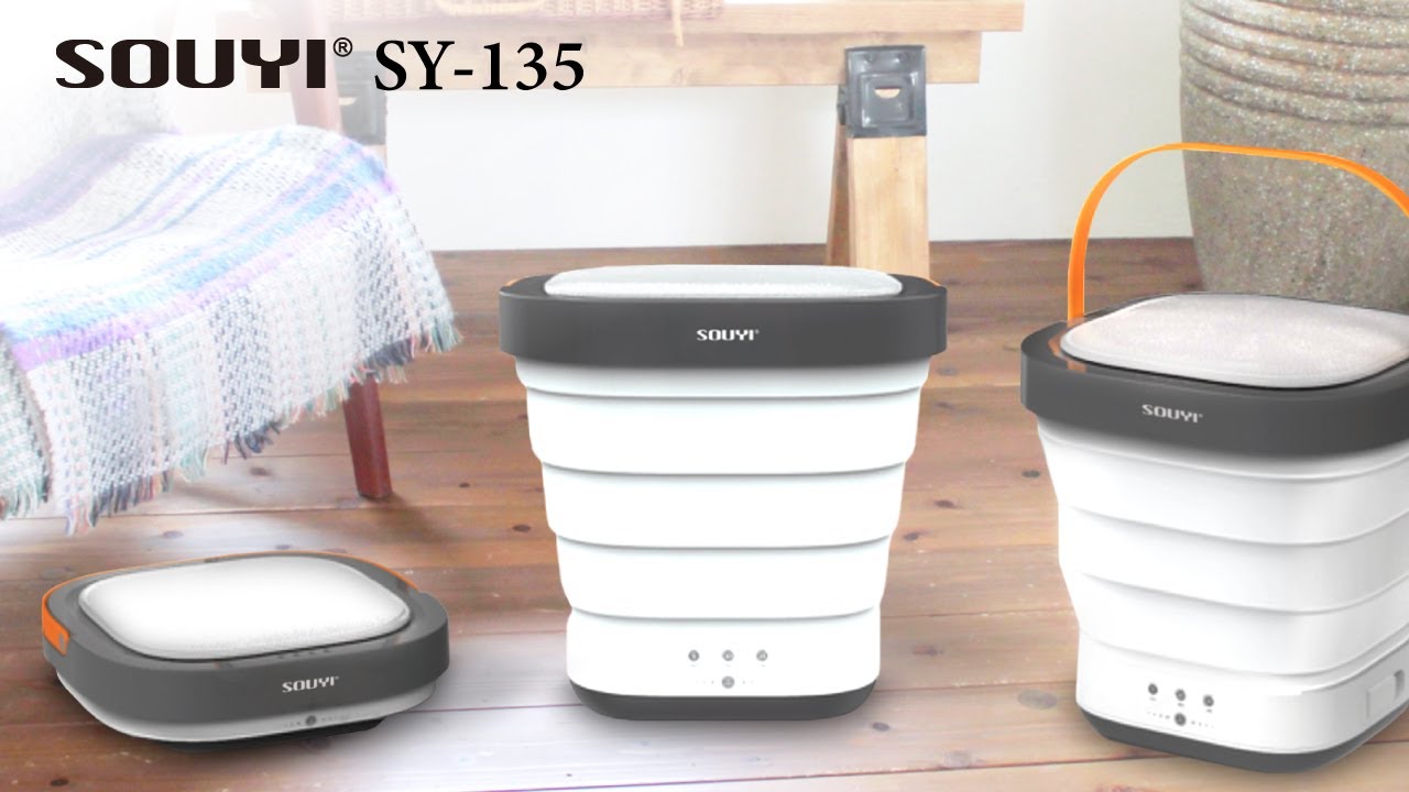 SOUYI JAPAN SY-135 コンパクト 折りたたみ洗濯機【SOUYI公式】 - YouTube
