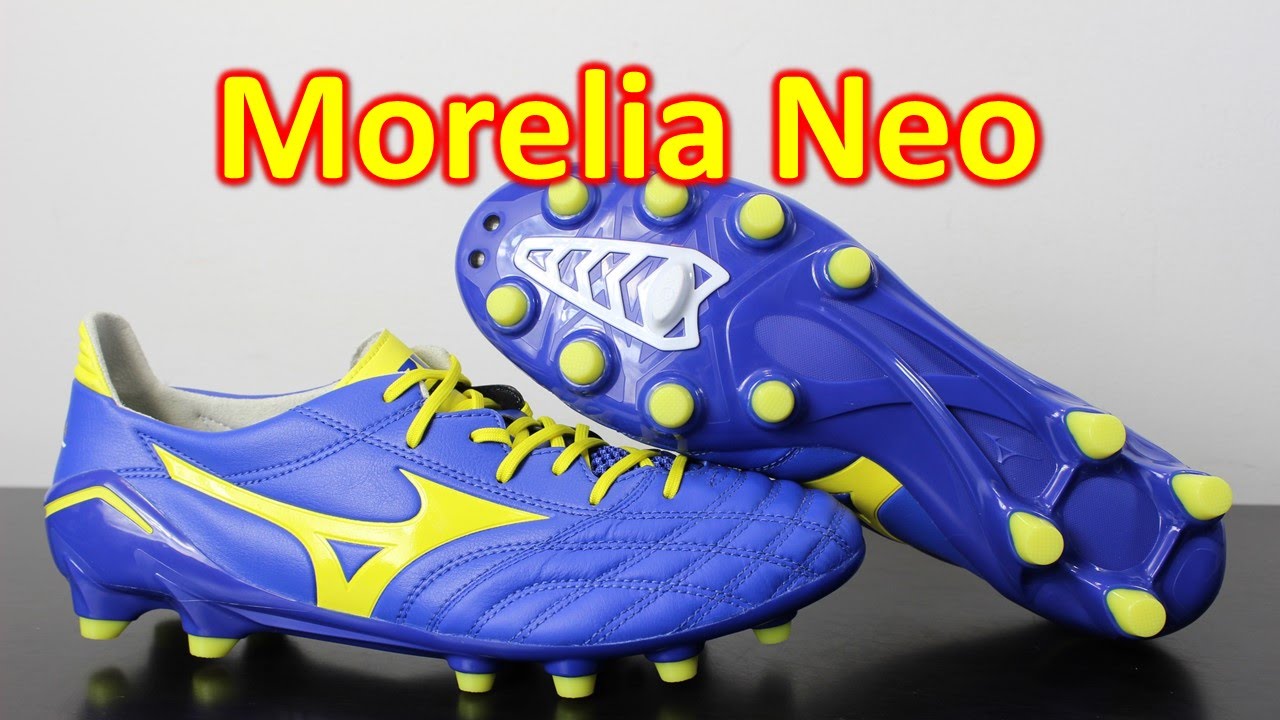 Mizuno Morelia Neo Dazzling Blue/Bolt - Unboxing + On Feet - YouTube