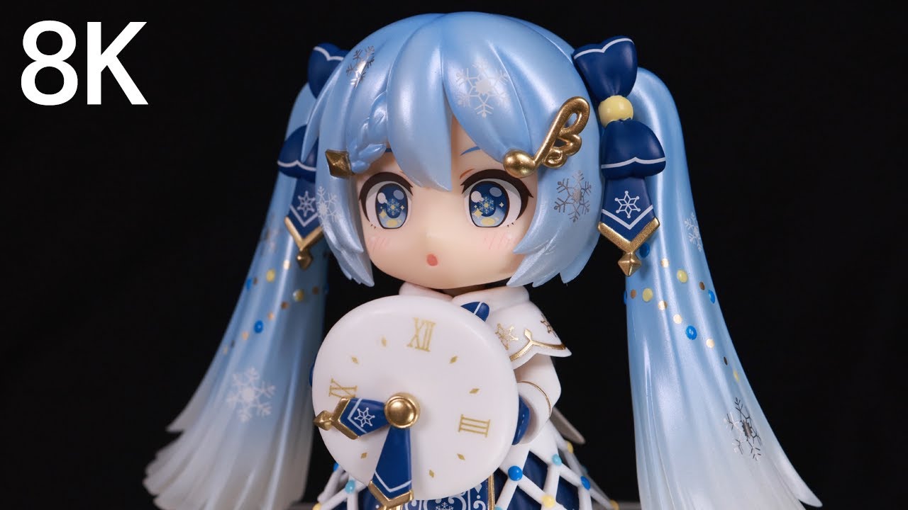 8K Nendoroid Snow Miku Glowing Snow Ver(2021) figure unboxing