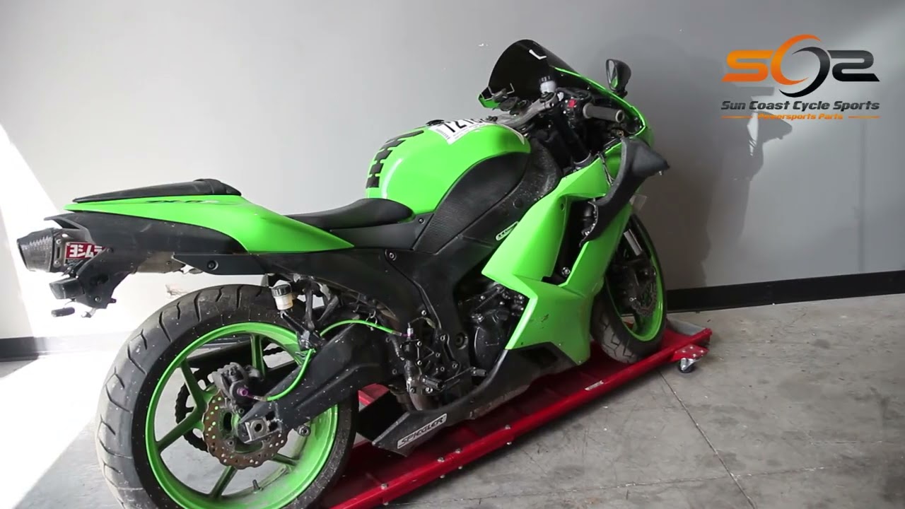 07 08 Kawasaki Ninja ZX6R ZX600 Left Side Mid Fairing Cover Panel