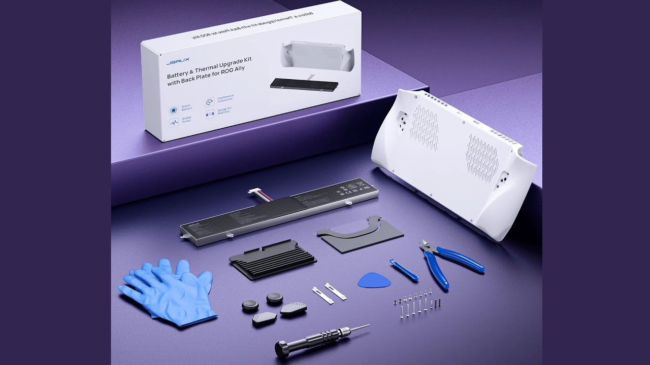 Asus Ally Z1 Extreme JSAUX 65w Ally Battery Upgrade Kit Unbox