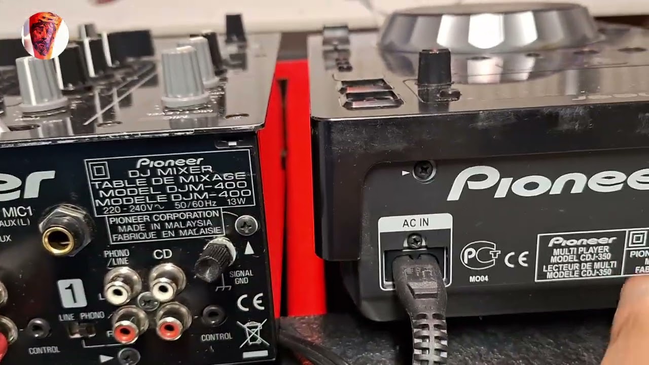 PIONEER DJM350 CDJ350 電源、RCAケーブルセット