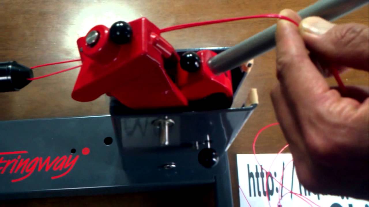 Stringwayストリングウェイガット張り機のテンションヘッド、自動調整