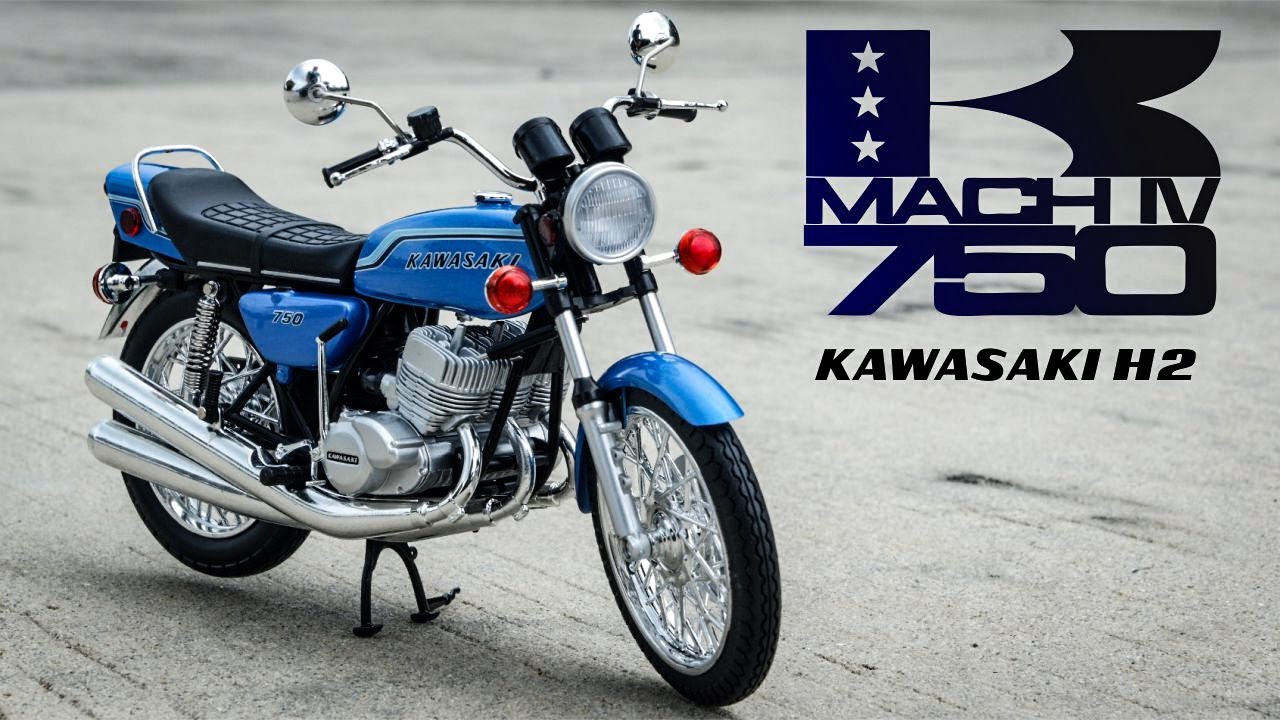 Kawasaki 750SS Mach IV H2 Europe Specs 1972 [Aoshima Kengfai 1/12
