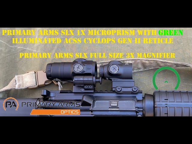 Primary Arms SLx 1X MicroPrism with GREEN ACSS Cyclops Gen II