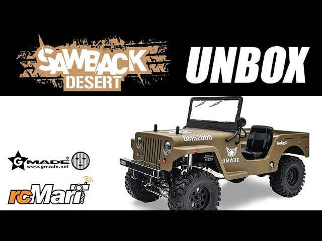 Gmade 1/10 GS01 Desert Sawback 4WD Crawler RTR Car Kit Unbox
