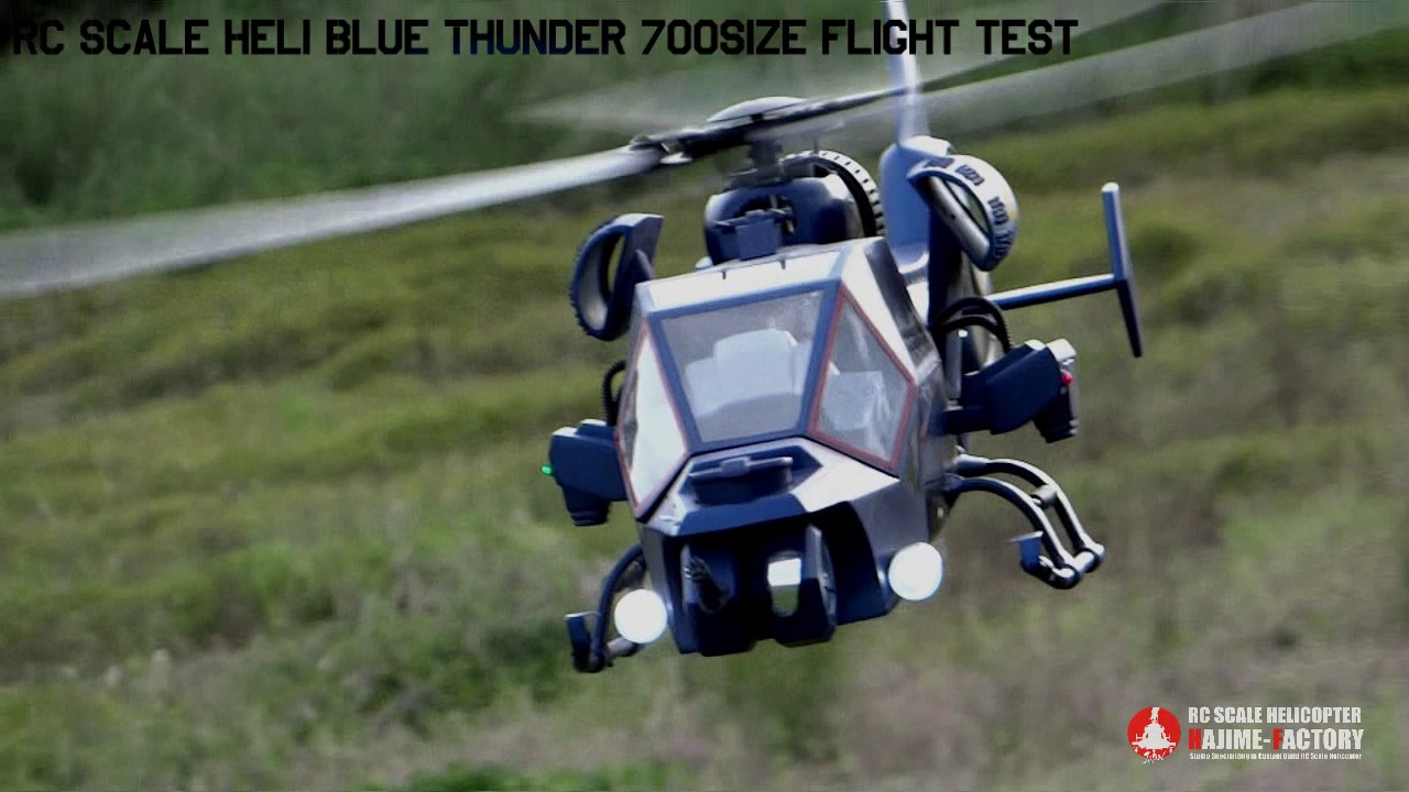 RC Scale Heli Blue Thunder 700size flight test - YouTube