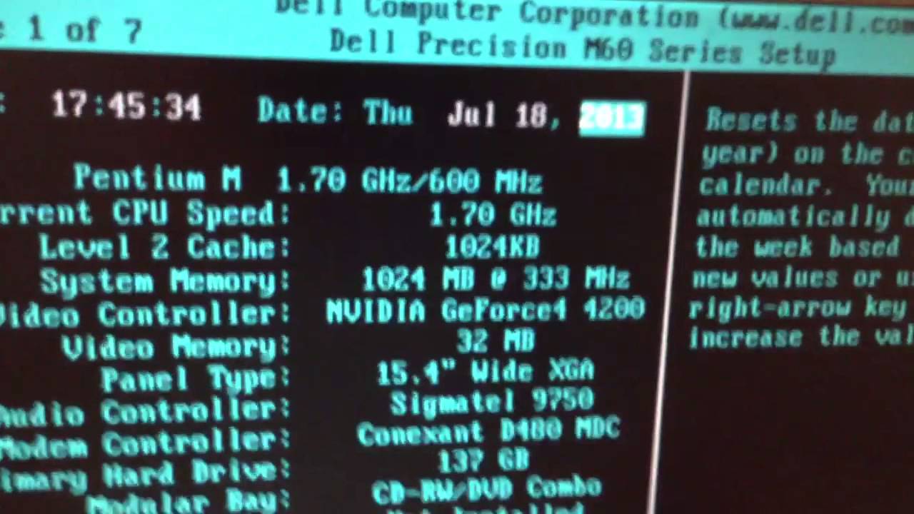 Adjusting the bios in a dell laptop - YouTube