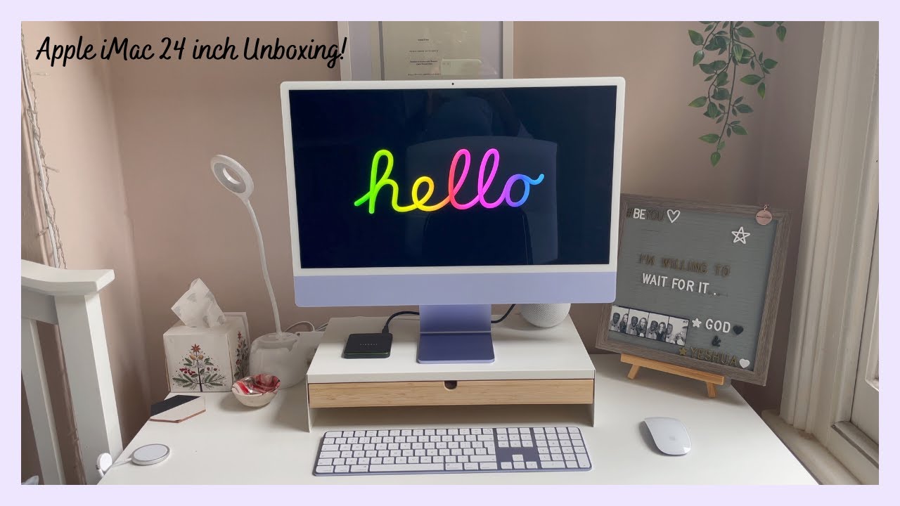 Unboxing the 2021 Purple Apple iMac 24 inch! - YouTube