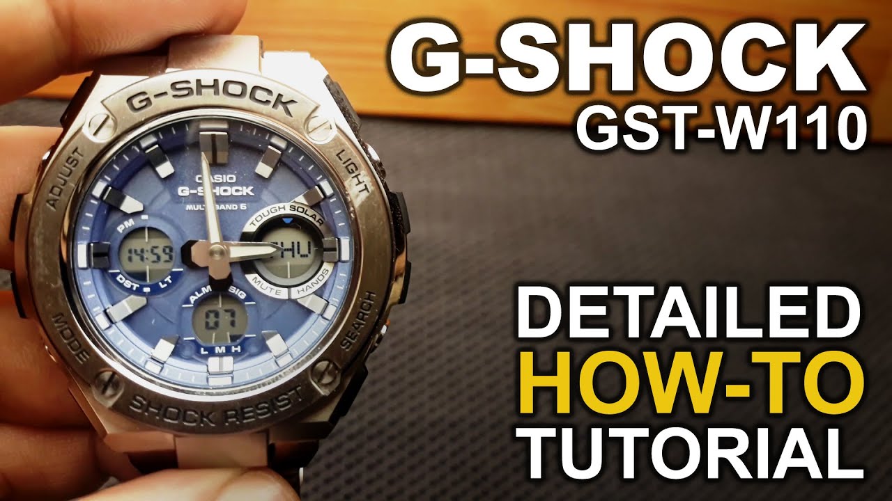 GShock GST-W110 - Watch Review & Detailed How-to Tutorial on