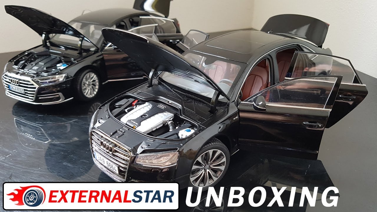 Unboxing and review of 2014 Audi A8L W12 by Kyosho - YouTube