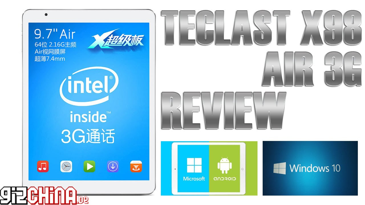 Teclast X98 Air 3G Windows 10 Review Test English - YouTube