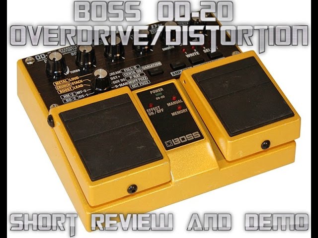 Boss OD-20 Overdrive / Distortion Guitar Effects Pedal, Review and