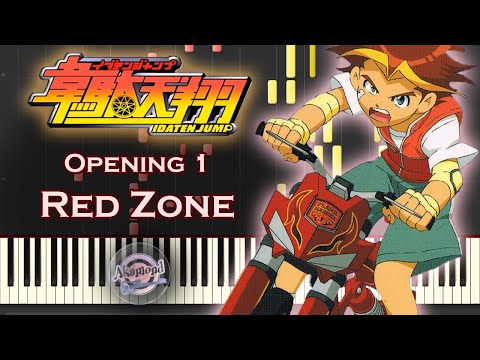 Idaten Jump 韋駄天翔 Opening 1 - Red Zone - Synthesia Piano Cover