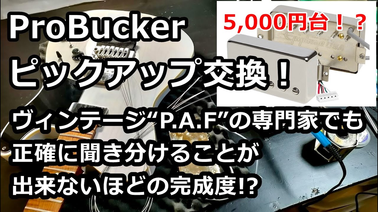 激安】Bacchus TACTICS24のピックアップ交換！ProBuckerレビュー