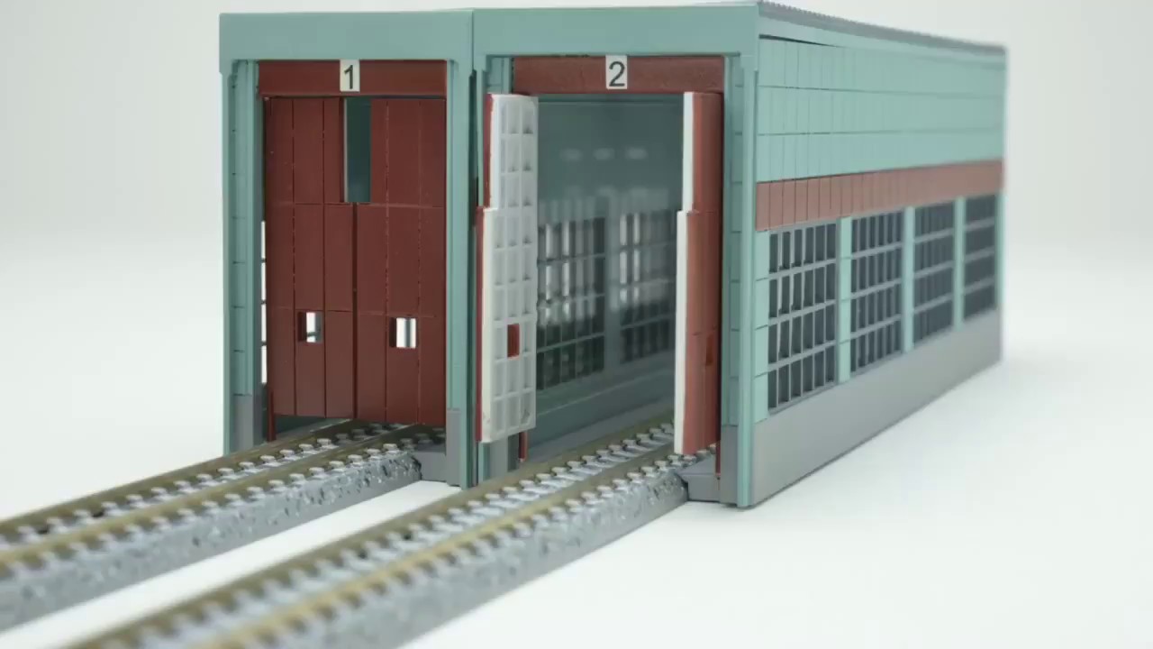 ジオコレ】建物コレクション159 【電車庫B】 - YouTube