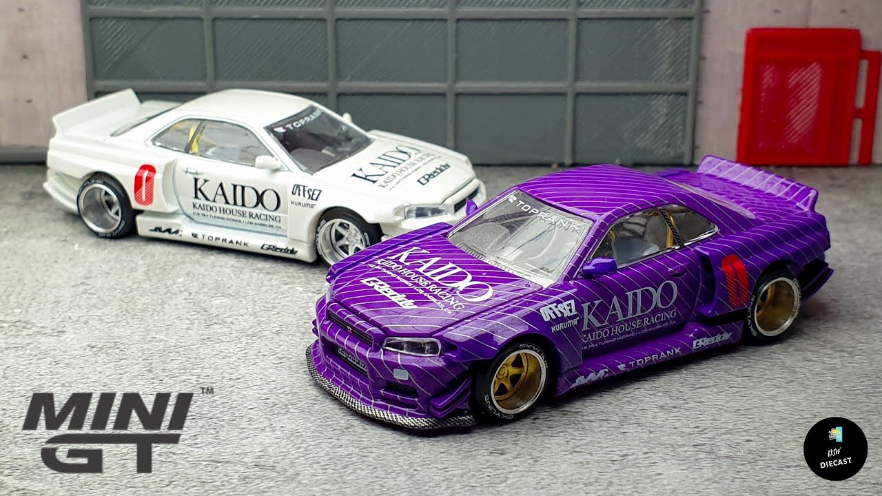 Nissan Skyline GT-R R34 Wide Body by Kaido House Mini GT