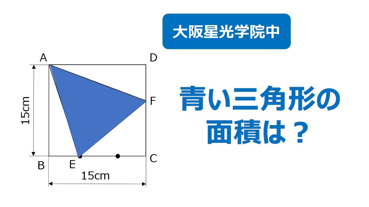 中学受験・入試】2019年度 大阪星光学院中 算数 大問1(4)の解説 平面