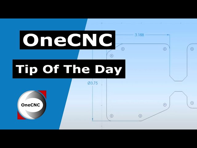 OneCNC Dimensions Tip 9 - YouTube