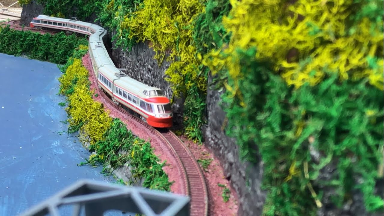 nゲージジオラマ作り：古い石垣と鉄橋 鉄道模型 nゲージ - YouTube