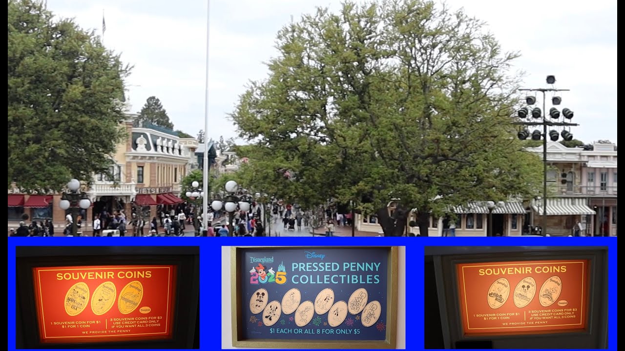 2025 Disneyland Pressed Coins (Main Street USA) - YouTube