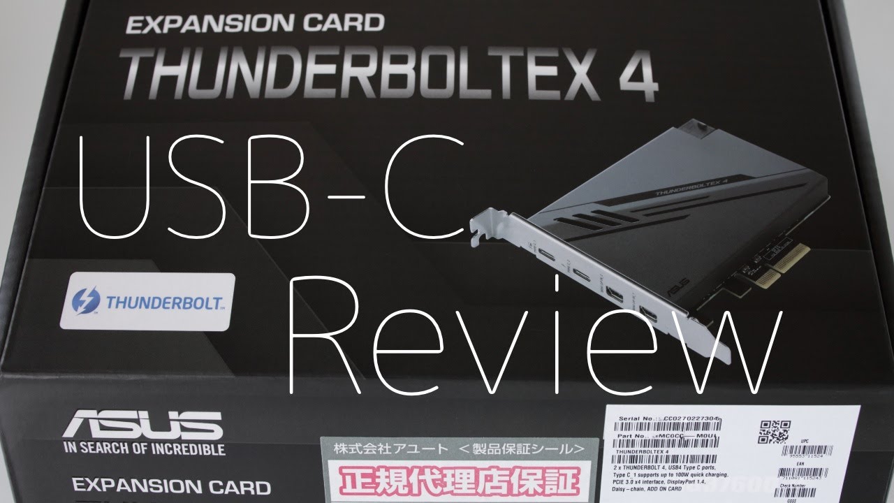ASUS ThunderboltEX4 拡張カード Dual Thunderbolt4 USB-C