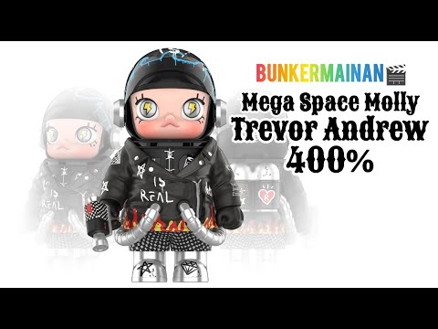 Trevor Andrew x MEGA SPACE MOLLY 400% Unboxing and Review #popmart