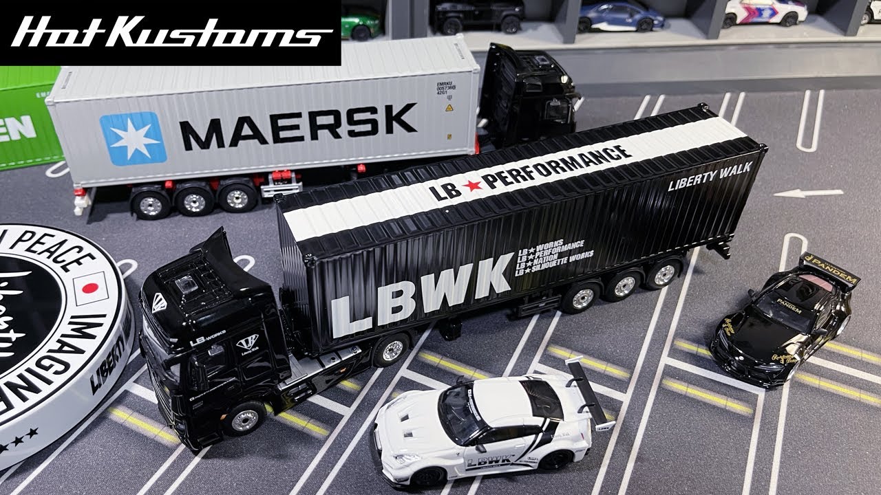 MINI GT Mercedes Benz Actros With LBWK Container And Pandem GR