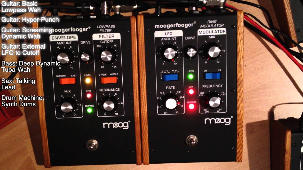 Demo: Moog Moogerfooger MF-101 Lowpass Filter - YouTube