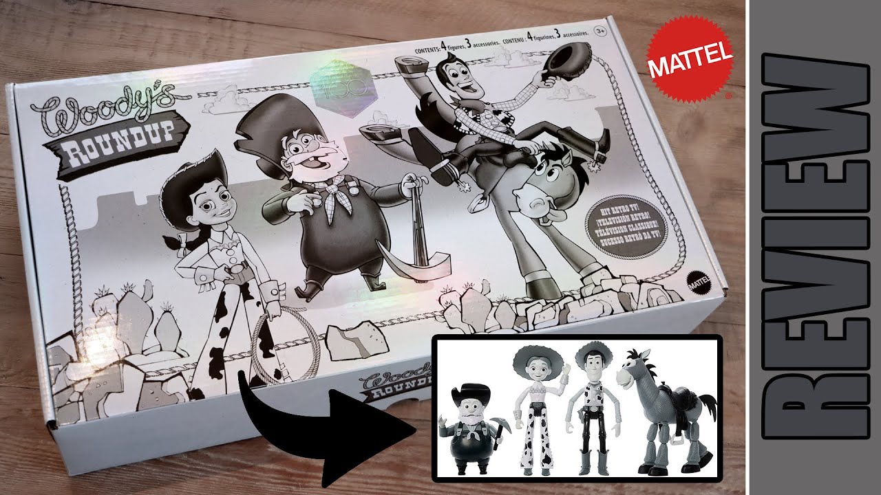 Black & White Woody's Roundup Set— Mattel Pixar 7