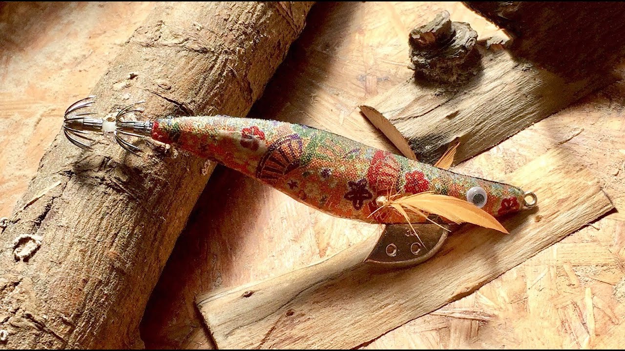 エギング）拾った流木で自作エギ作り！（パート4） - YouTube