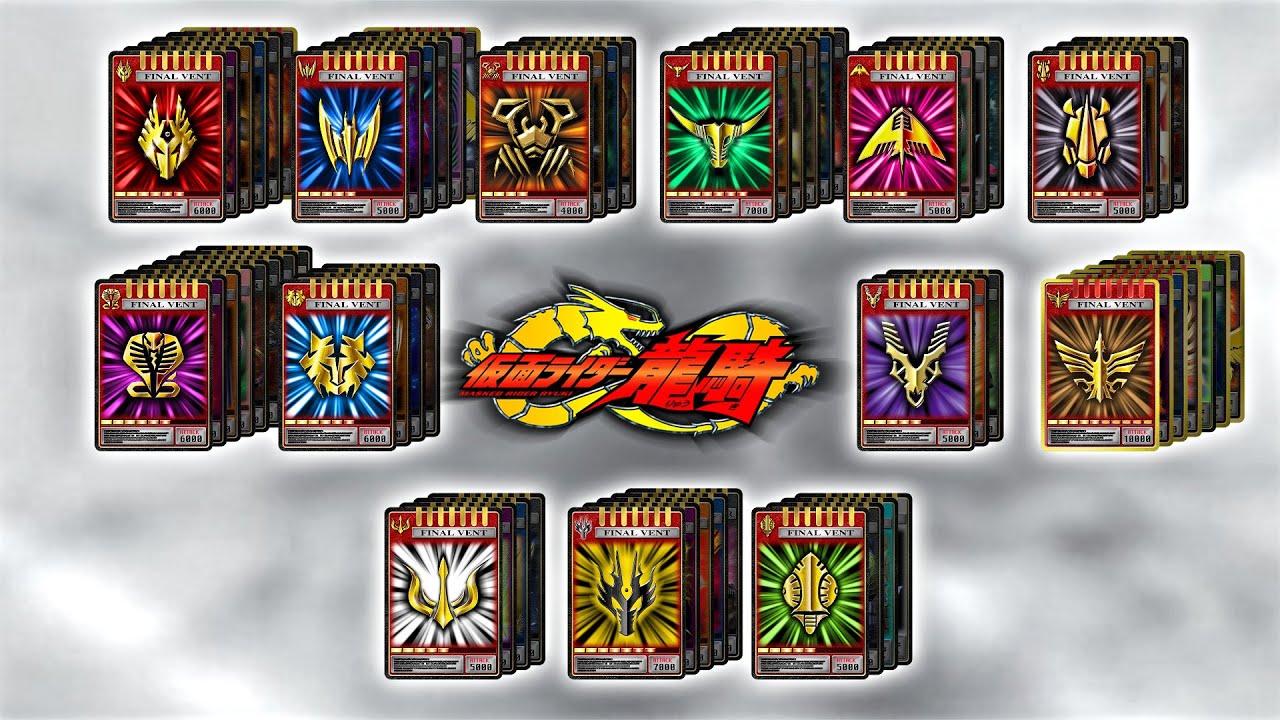 Kamen Rider Ryuki All Riders' Henshin and Cards - YouTube