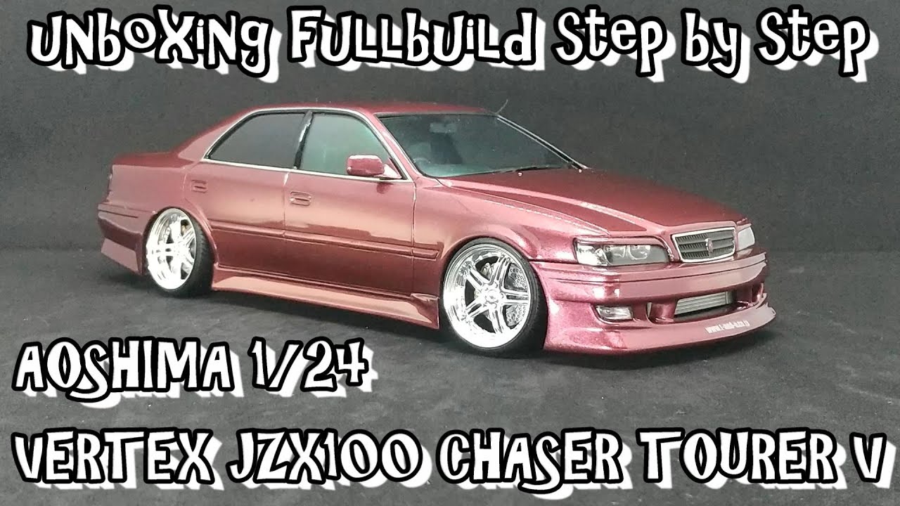 Scale Car Plastic Model AOSHIMA 1/24 VERTEX JZX100 CHASER Tourer V