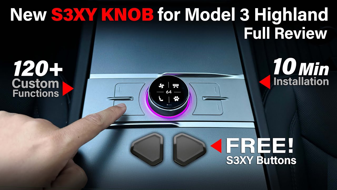New S3XY Knob for 2024 Tesla Model 3 Highland Full Review / Free