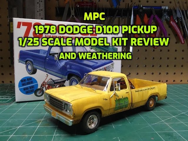 MPC 1978 Dodge D100 Pickup 1/25 Scale Model Kit Review Build