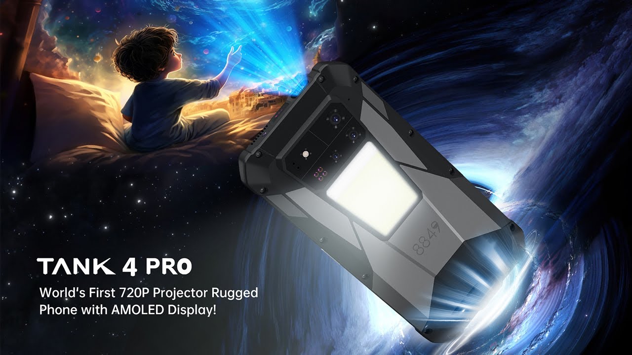 TANK 4 Pro - World's First 720P Rugged Projector Phone