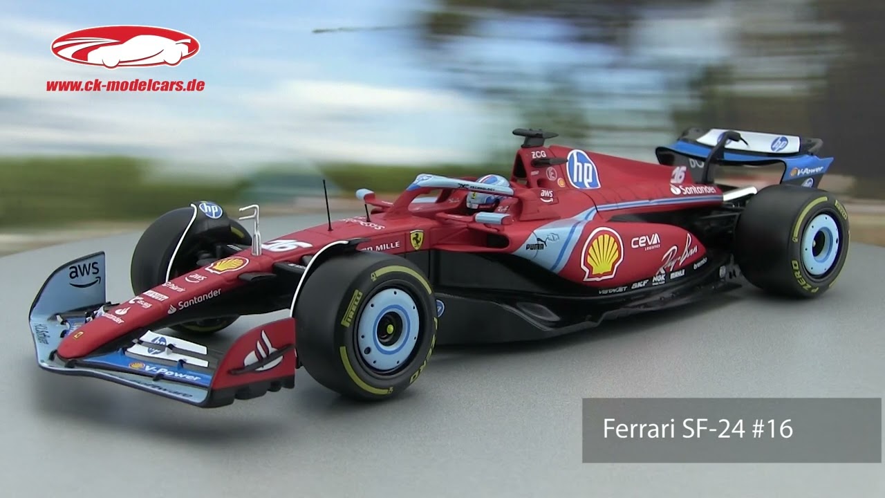 Bburago 1:18 Charles Leclerc Ferrari SF-24 #16 3rd Miami GP