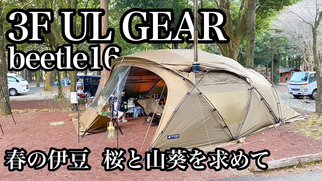 噂のシェルターテントで薪ストお篭りキャンプ 春の伊豆 桜と山葵を求め