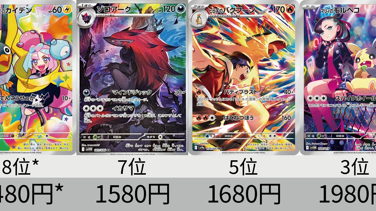 ポケカ】2025年上期AR全種ランキング【Pokémon cards】Most expensive