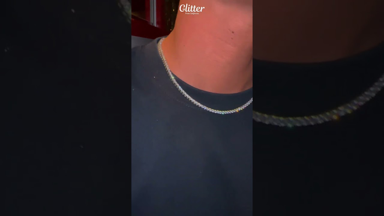 Luxury Tennis Necklace 【3mm / SILVER】 | Glitter