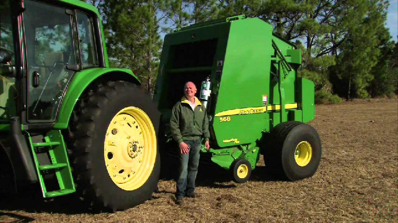 John Deere 568 Round Baler Performance - YouTube